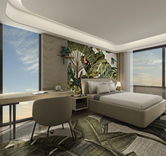 儿童房，小孩房，女儿房，亲子房，梳妆台，床，卧室，家居客房